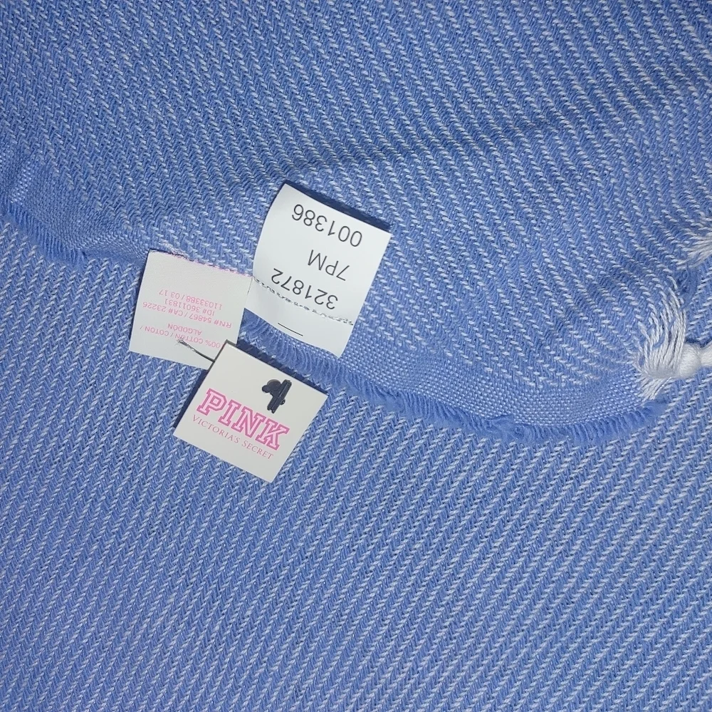 Victoria's Secret Cream and Red Retro Tote And Blanket Bundle.